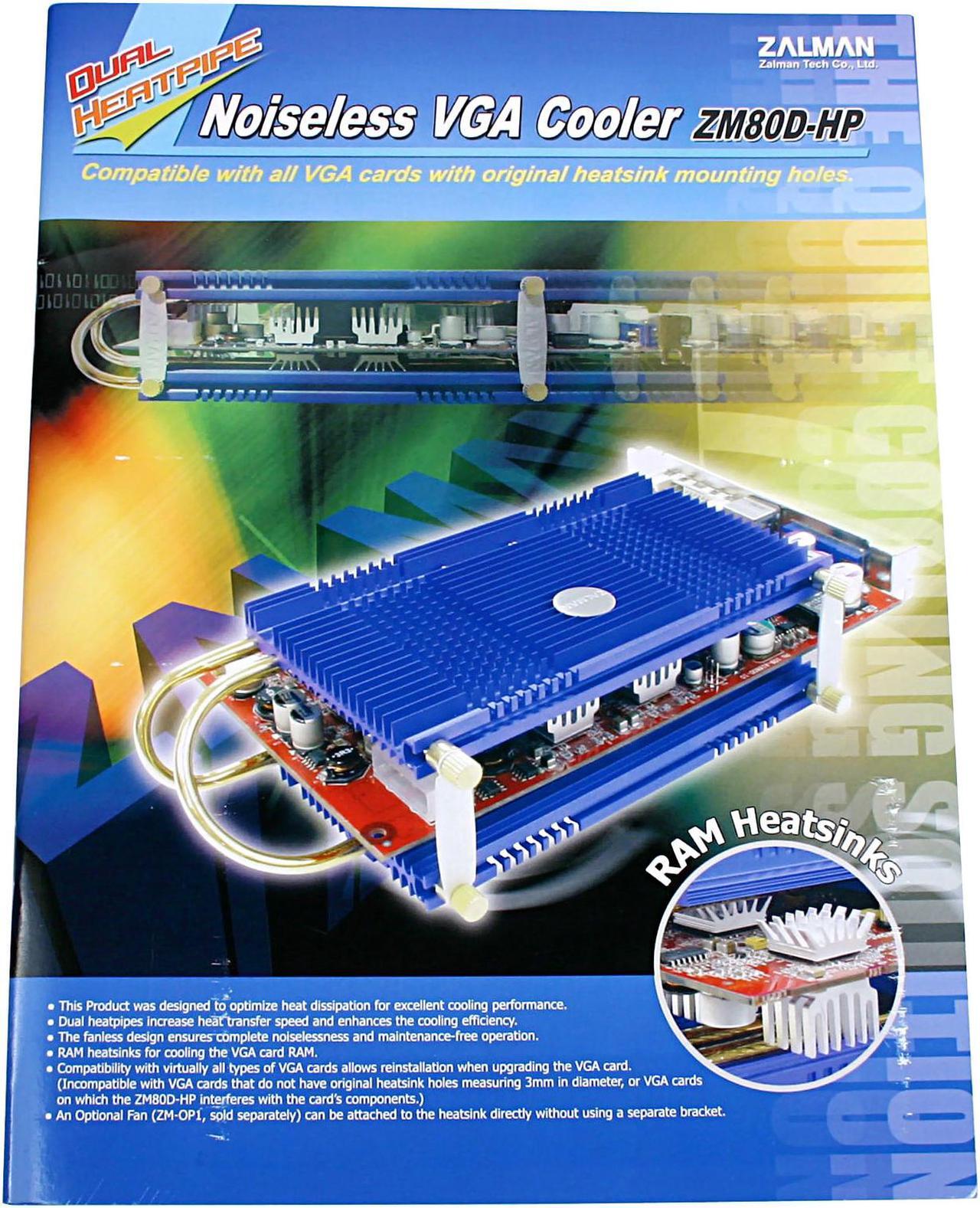 Alt view image 3 of 3 - ZALMAN ZM80D-HP Dual Heatpipe Noiseless VGA Cooler