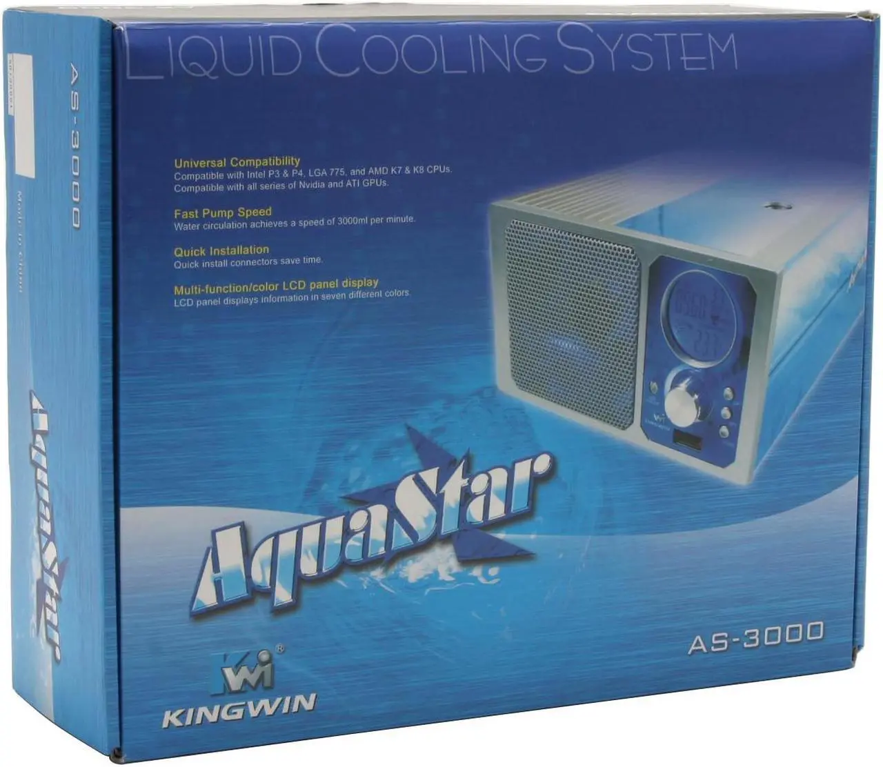 Alt view image 9 of 9 - KINGWIN Aquastar AS-3000 AquaStar Liquid Cooler System