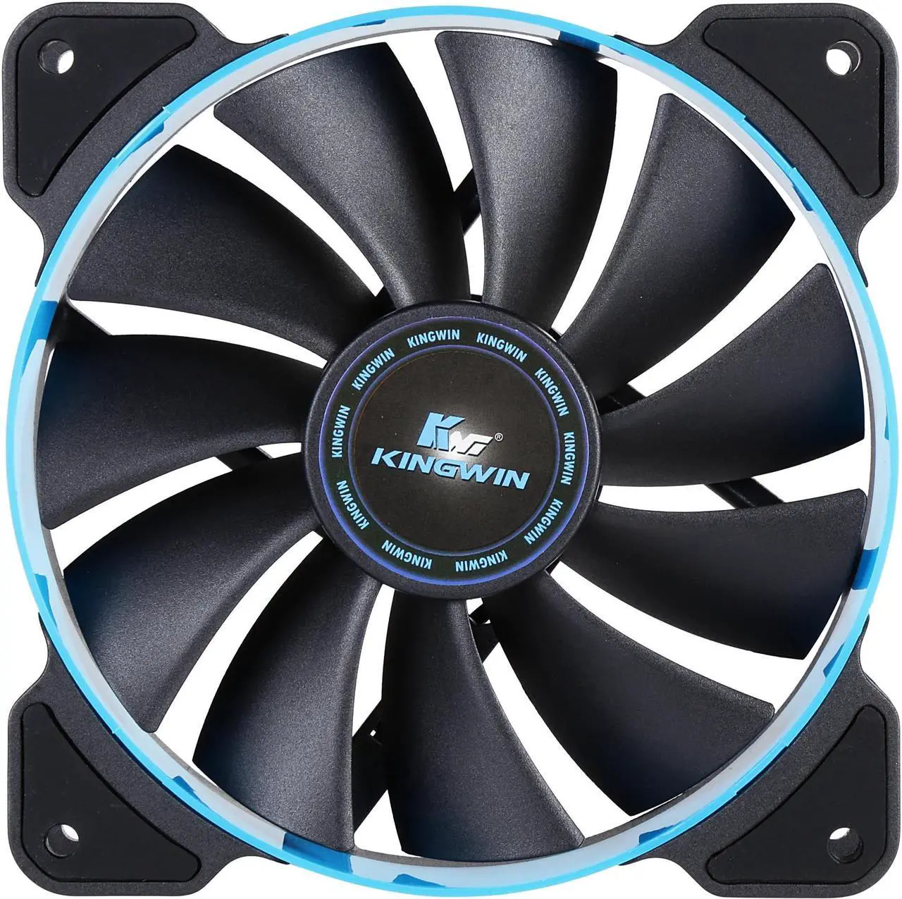Main image of KINGWIN XF-012LBB-PWM PWM case fan with Blue circle frame, 120 x 120 x 25 mm long life bearing