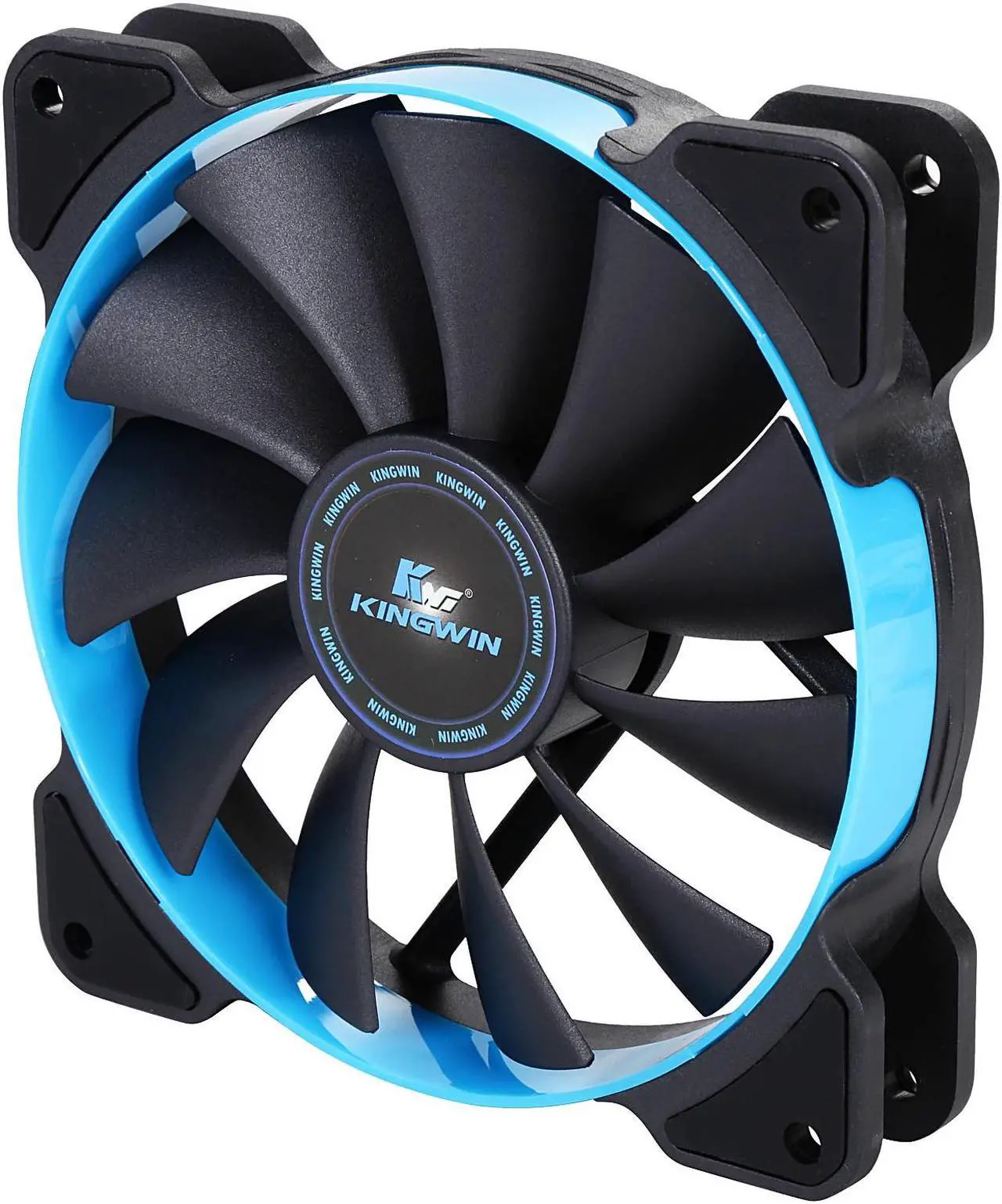 Alt view image 3 of 5 - KINGWIN XF-012LBB-PWM PWM case fan with Blue circle frame, 120 x 120 x 25 mm long life bearing