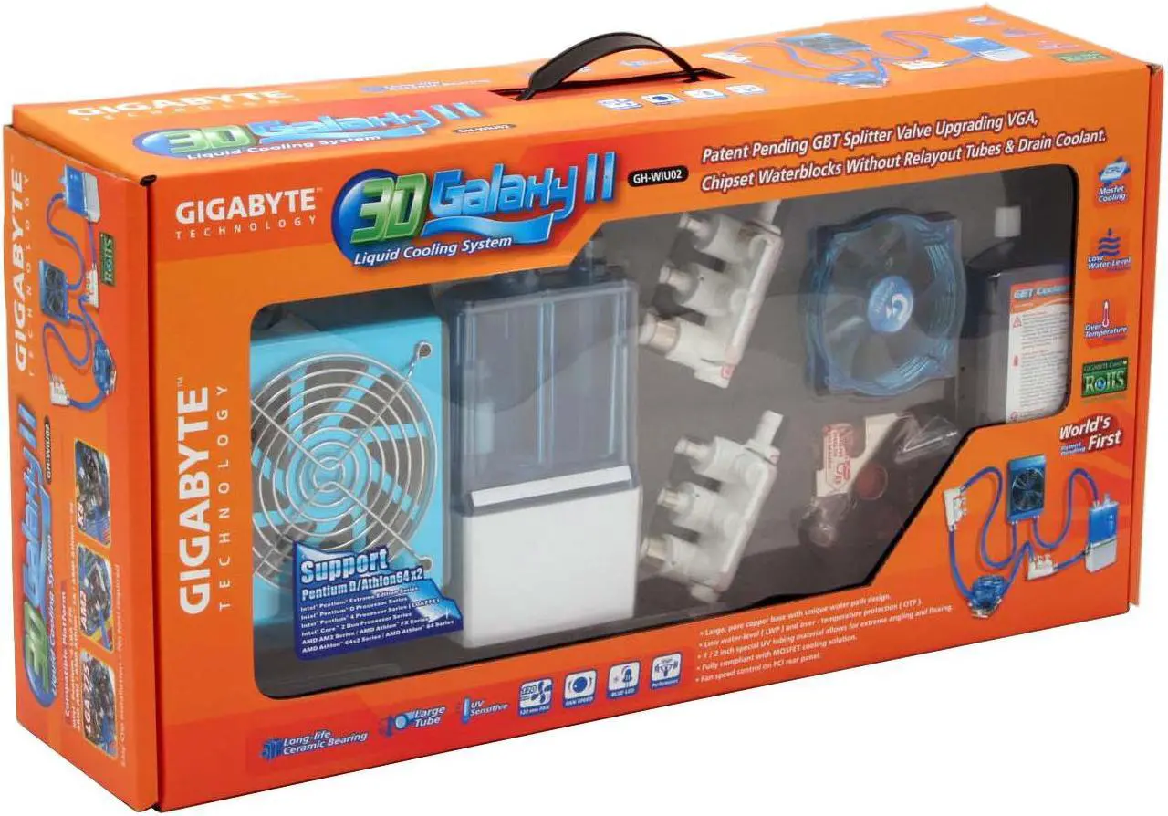Alt view image 12 of 12 - GIGABYTE GH-WIU02 3D Galaxy II Liquid Cooling