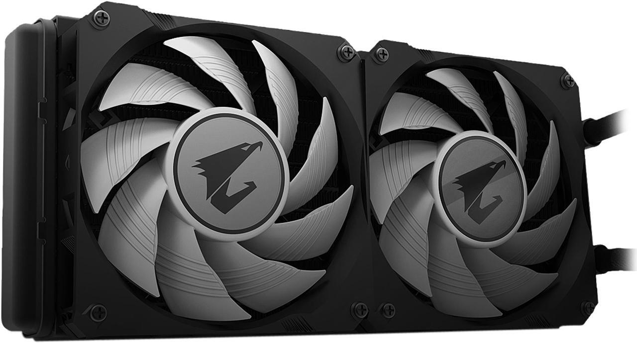 Alt view image 4 of 6 - AORUS RGB Liquid Cooler 240, 240mm Radiator, Dual 120mm Windforce PWM Fans, Customizable Full Color LCD Display, Advanced RGB Lighting and Control, Intel 115X/2066, AMD AM4, TR4