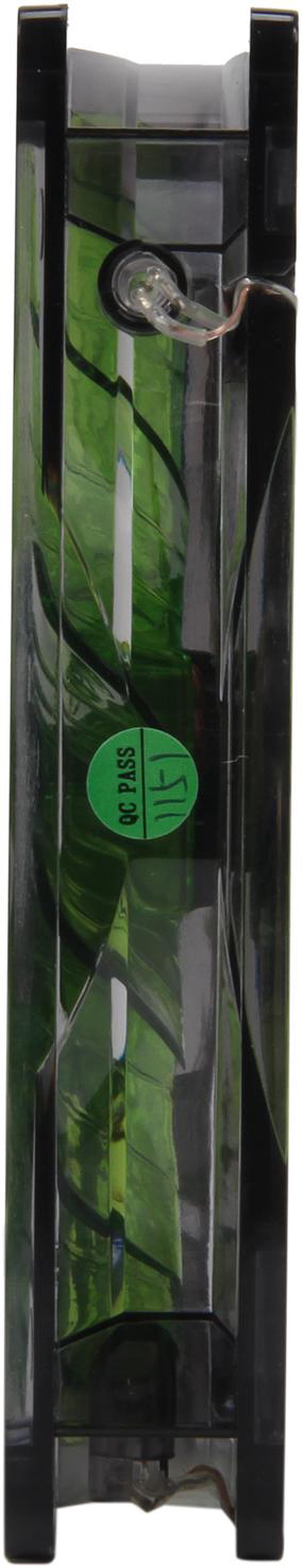 Alt view image 3 of 4 - AeroCool Shark 140mm Green, Green LED Case Fan