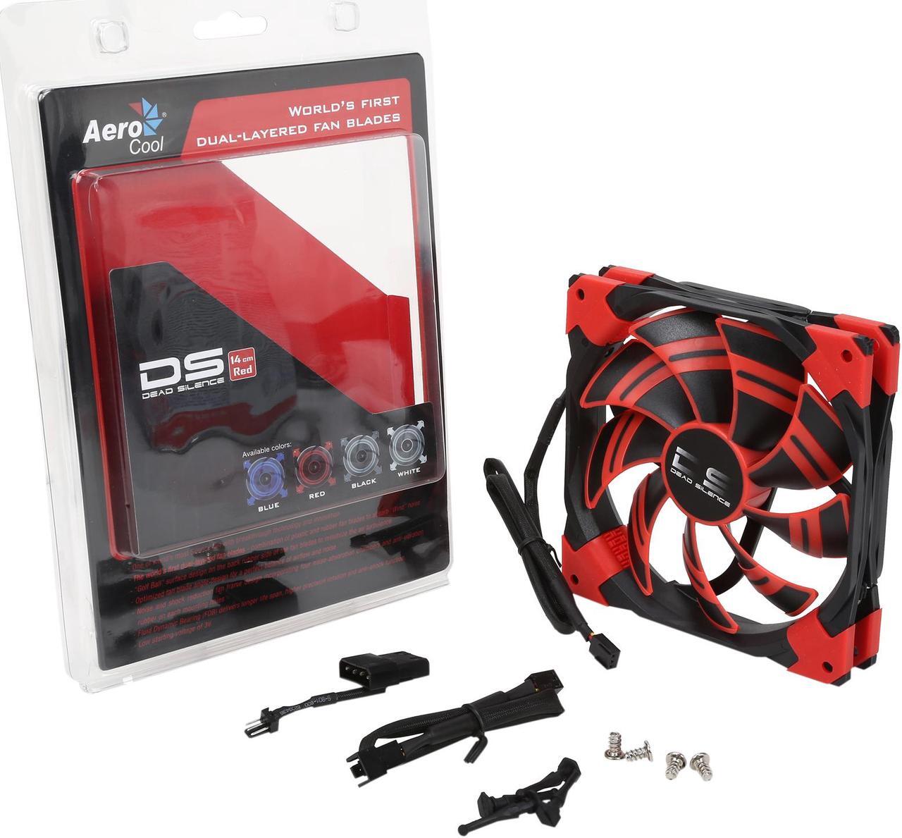 Alt view image 6 of 5 - AeroCool AeroCool Fan Cooling for PC, DS 140mm DS 140mm Red 140mm Patented Dual layered blades with noise and shock reduction frame