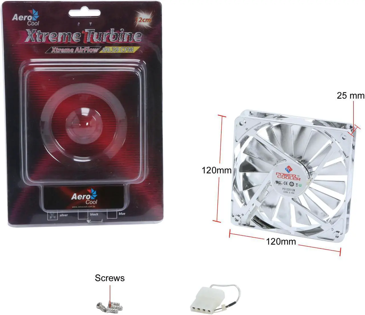 Alt view image 9 of 9 - AeroCool XtremeTurbine-Silver Case Cooling Fan