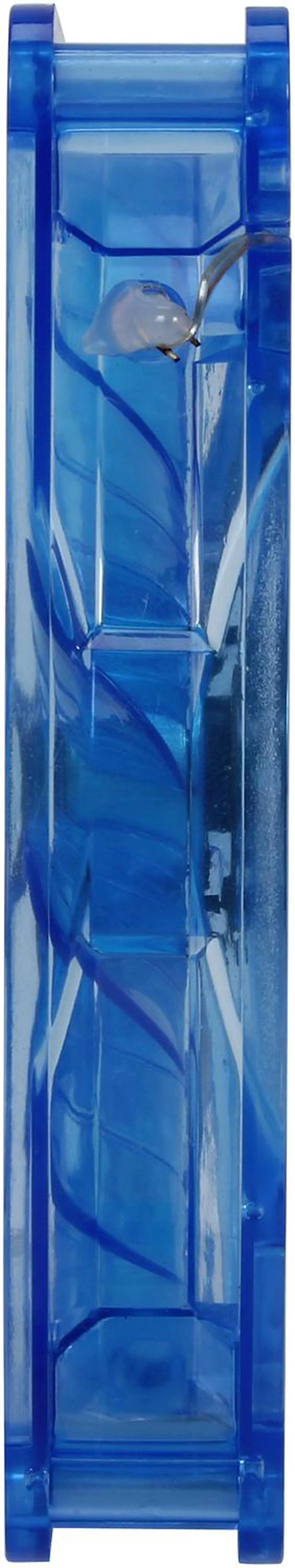 Alt view image 3 of 5 - Bgears b-PWM 140 Translucent Blue with Blue LEDs, 15 Blades 2 Ball Bearing PWM fan with 500 to 1800 RPM, 110 CFM, 35.8dBA