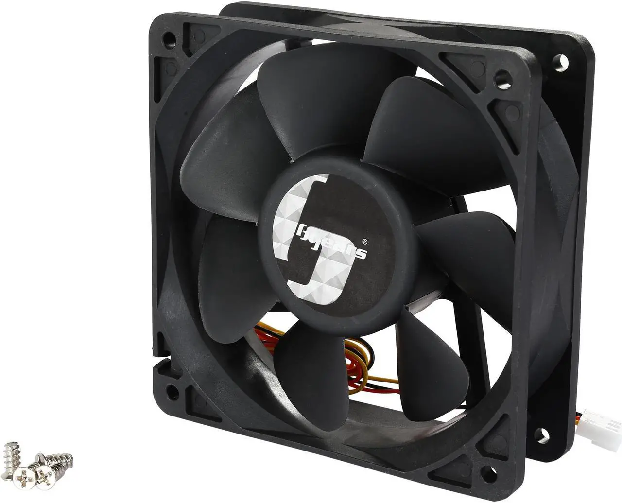 Alt view image 6 of 5 - Bgears b-Blaster 120x38mm 2 ball bearing High Speed 4500 RPM High Airflow 218 CFM 3pin 3wire 12VDC fan.
