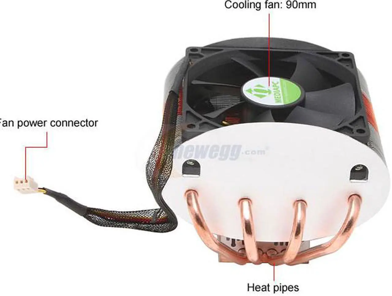 Alt view image 2 of 5 - nMEDIAPC ICETANK 90mm 2 Ball CPU Cooler
