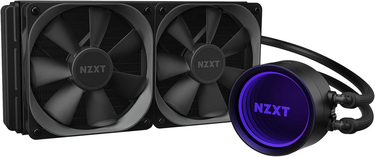 Main image of NZXT Kraken X53 240mm - RL-KRX53-01 - AIO RGB CPU Liquid Cooler - Rotating Infinity Mirror Design - Powered By CAM V4 - RGB Connector - 2 x Aer P120 120mm Radiator Fans LGA 1700 Compatible