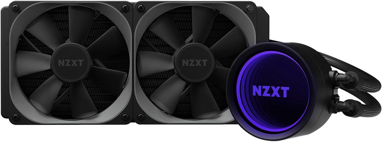 Alt view image 2 of 6 - NZXT Kraken X53 240mm - RL-KRX53-01 - AIO RGB CPU Liquid Cooler - Rotating Infinity Mirror Design - Powered By CAM V4 - RGB Connector - 2 x Aer P120 120mm Radiator Fans LGA 1700 Compatible