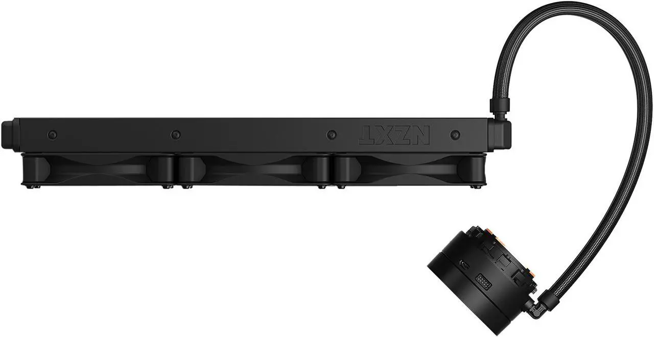 Alt view image 3 of 6 - NZXT Kraken X73 360mm - RL-KRX73-01 - AIO RGB CPU Liquid Cooler - Rotating Infinity Mirror Design - Powered By CAM V4 - RGB Connector - 3 x Aer P120 120mm Radiator Fans LGA 1700 Compatible