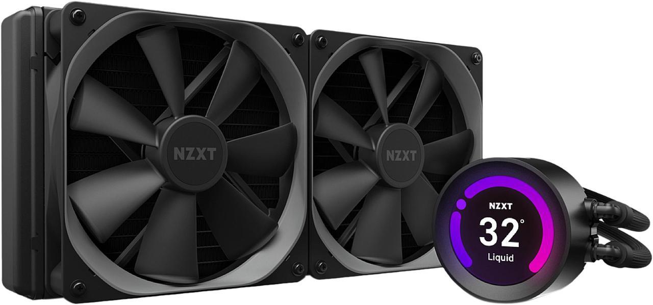 NZXT Kraken Z Series Z63 280mm - RL-KRZ63-01 - AIO RGB CPU Liquid Cooler - Customizable LCD Display - Improved Pump - Powered by CAM V4 - RGB Connector - Aer P 140mm Radiator Fans LGA 1700 Compatible