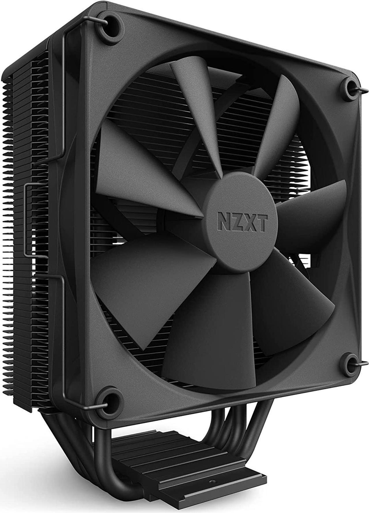 NZXT T120 CPU Air Cooler - RC-TN120-B1 - CPU Liquid Cooler - Conductive Copper Pipes - Fluid Dynamic Bearings - AMD AM4, AM3+, AM3 and Intel LGA 1851, 1700 Compatible - Black