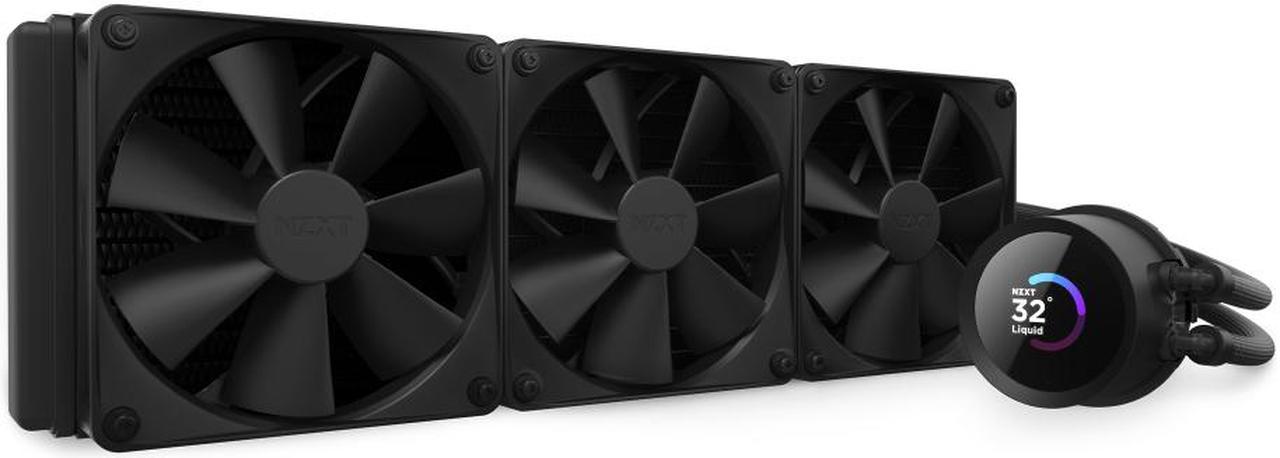 NZXT Kraken 360mm - RL-KN360-B1 – AIO CPU Liquid Cooler - LCD Display - 3 x F120P Static Pressure Fan Radiator Fans LGA 1851,1700 / AM5 Compatible