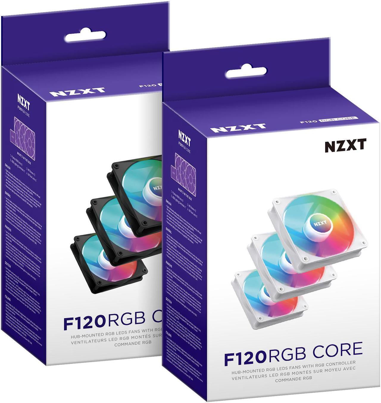 Alt view image 7 of 13 - NZXT F120 RGB Core Fan - RF-C12SF-W1 - 120mm Hub-Mounted RGB Fan - Sublime RGB Lighting - PWM Control - Single, 120mm Case Fan - White