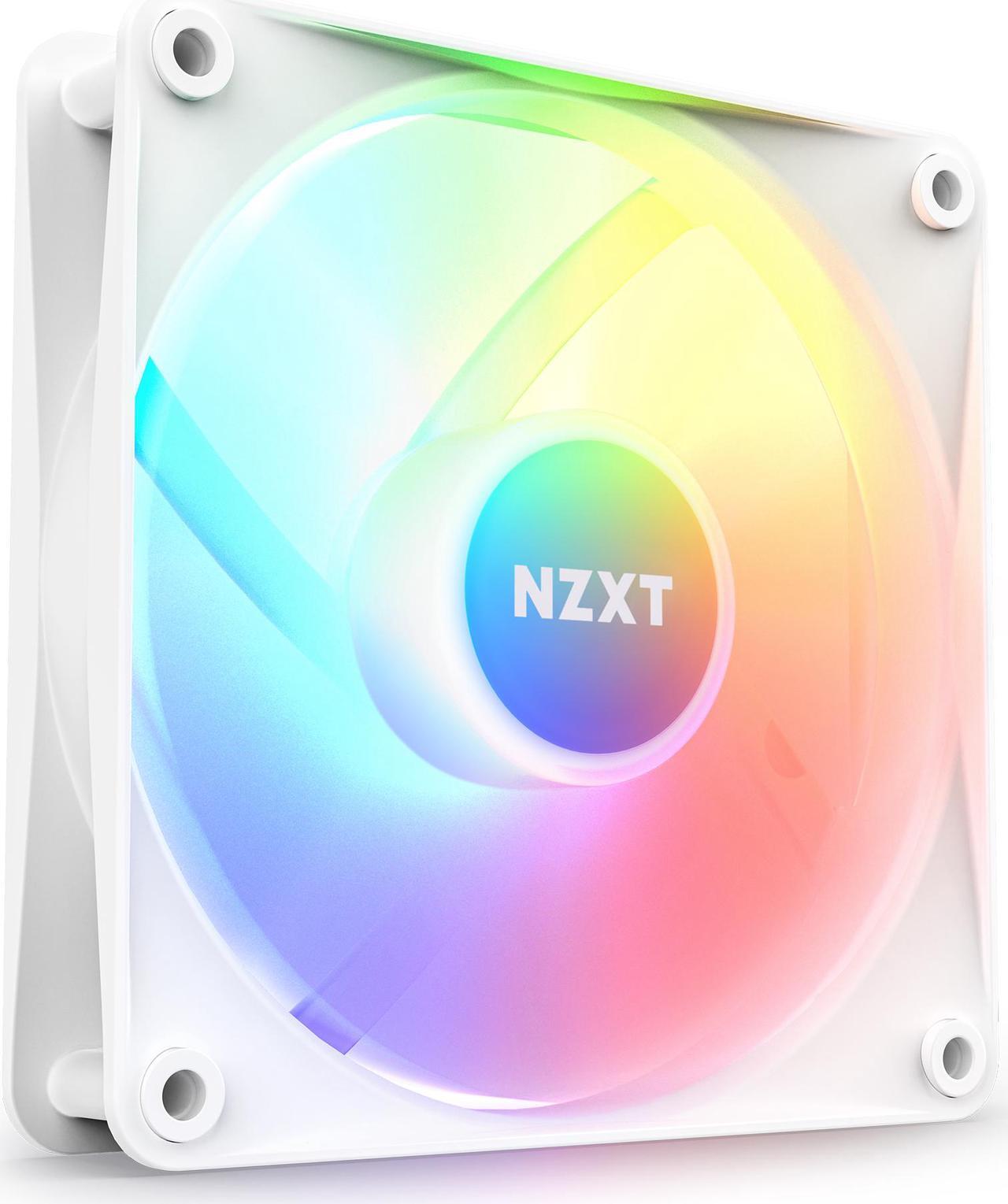 Main image of NZXT F120 RGB Core Fan - RF-C12SF-W1 - 120mm Hub-Mounted RGB Fan - Sublime RGB Lighting - PWM Control - Single, 120mm Case Fan - White
