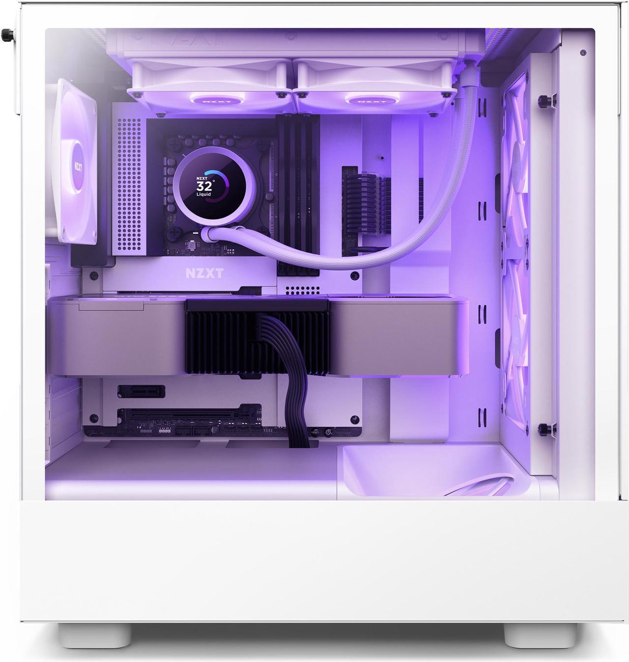 Alt view image 8 of 13 - NZXT F120 RGB Core Fan - RF-C12SF-W1 - 120mm Hub-Mounted RGB Fan - Sublime RGB Lighting - PWM Control - Single, 120mm Case Fan - White