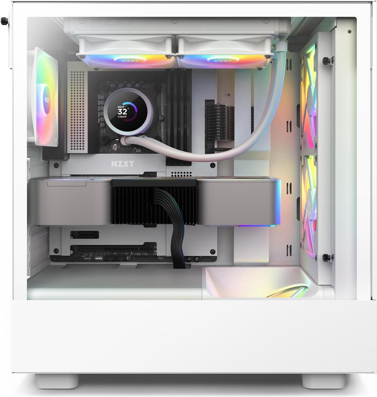 Alt view image 9 of 13 - NZXT F120 RGB Core Fan - RF-C12SF-W1 - 120mm Hub-Mounted RGB Fan - Sublime RGB Lighting - PWM Control - Single, 120mm Case Fan - White
