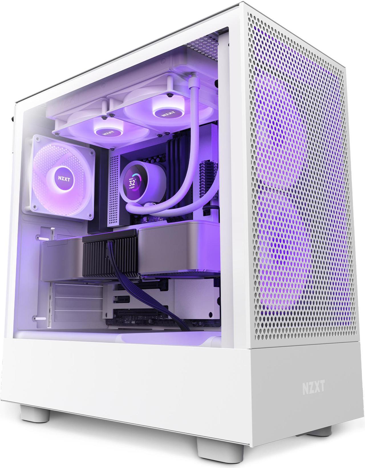Alt view image 10 of 13 - NZXT F120 RGB Core Fan - RF-C12SF-W1 - 120mm Hub-Mounted RGB Fan - Sublime RGB Lighting - PWM Control - Single, 120mm Case Fan - White