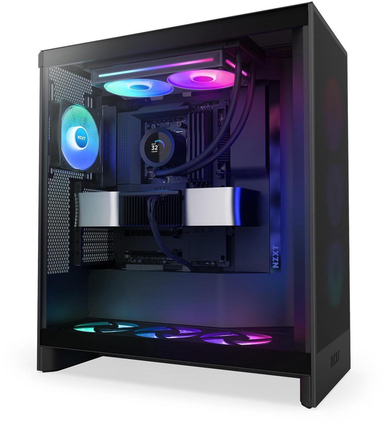 Alt view image 6 of 8 - NZXT KRAKEN PLUS RGB 240 MM BLACK AIO LIQUID COOLER WITH 1.54" LCD & RGB CORE SINGLE FRAME FAN