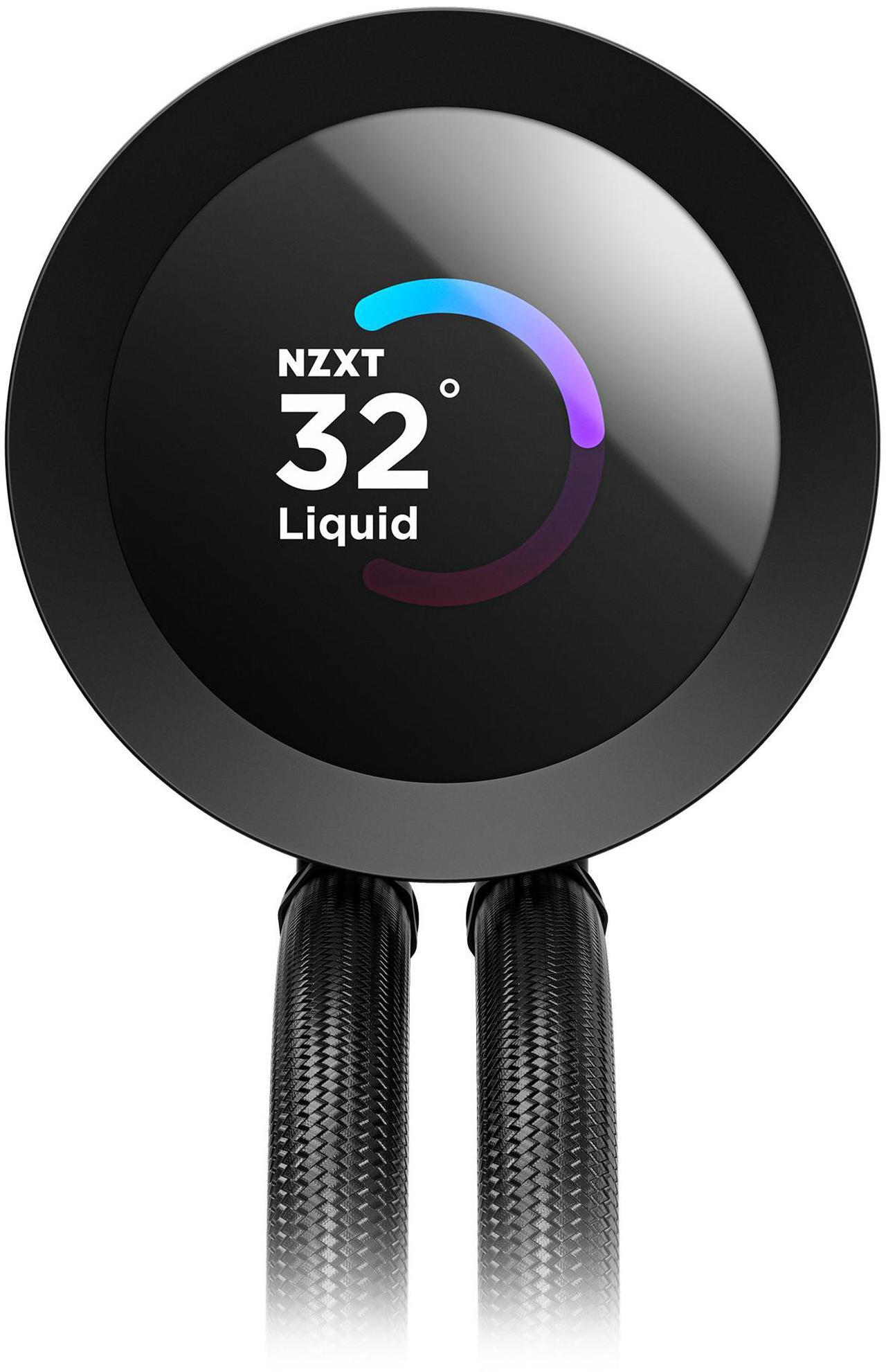 Alt view image 2 of 8 - NZXT KRAKEN PLUS RGB 360 MM BLACK AIO LIQUID COOLER WITH 1.54" LCD & RGB CORE SINGLE FRAME FAN