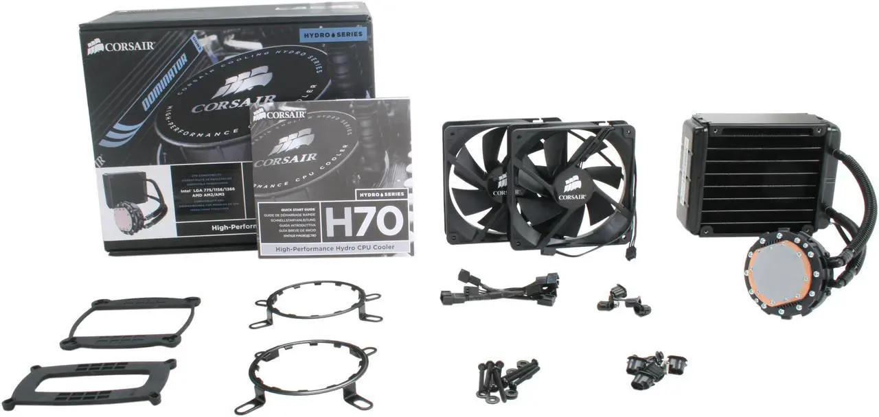 Alt view image 7 of 7 - CORSAIR Hydro H70 CWCH70 120mm High Performance CPU Cooler