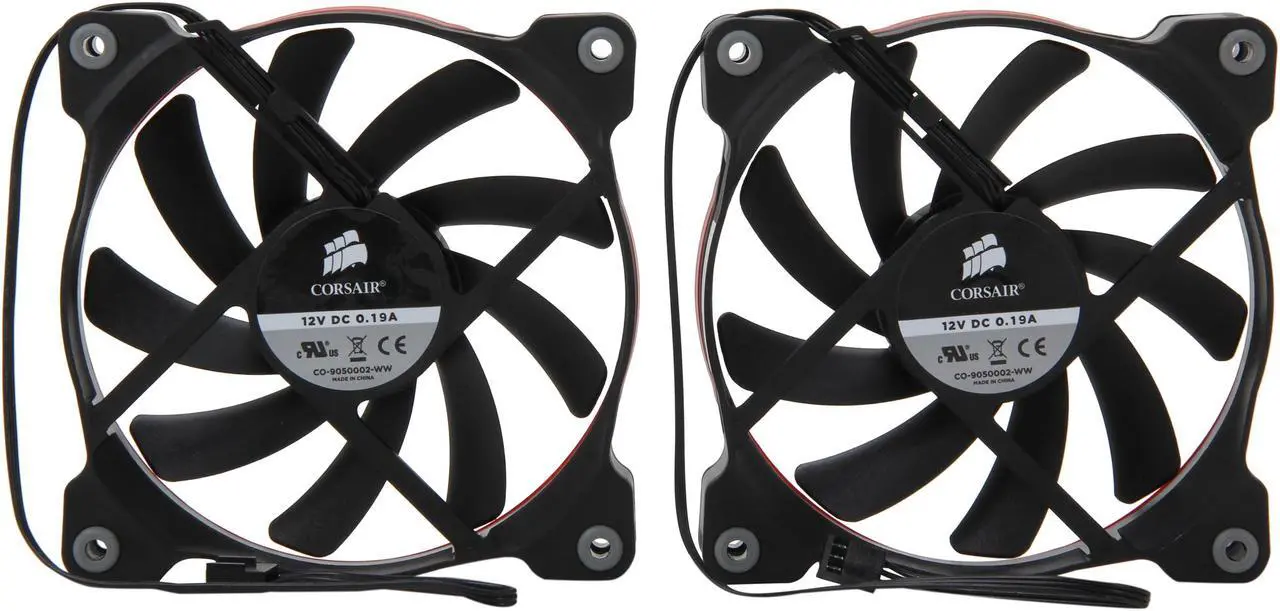 Alt view image 5 of 5 - Corsair Air Series AF120 Quiet Edition CO-9050002-WW 120mm Twin Pack High Airflow Case Fan