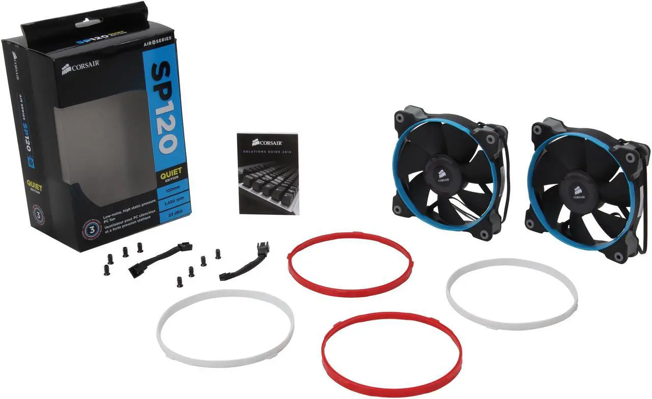 Alt view image 6 of 5 - Corsair Air Series SP120 Quiet Edition 120mm High Static Pressure Twin Pack Fan (CO-9050006-WW)