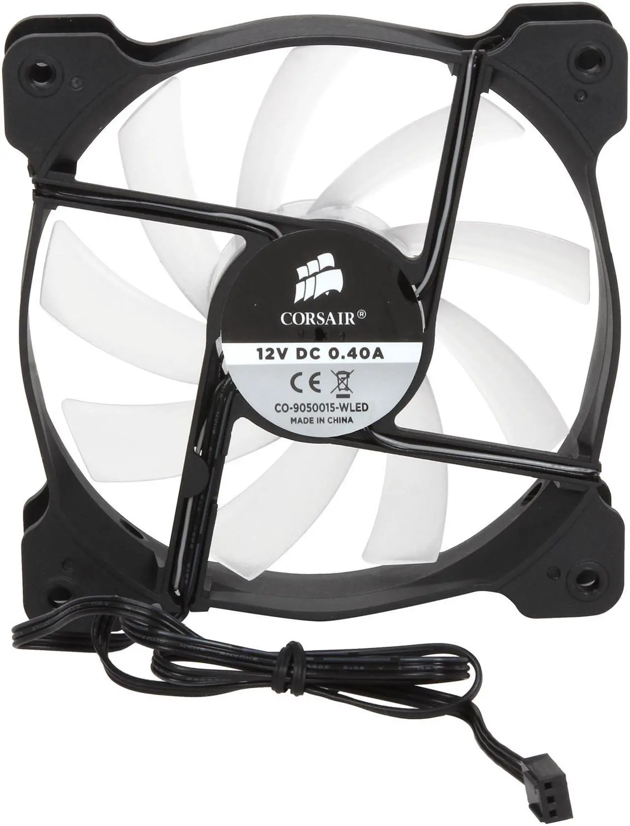 Alt view image 5 of 5 - Corsair Air Series AF120 LED 120mm Quiet Edition High Airflow Fan Single Pack - White (CO-9050015-WLED)
