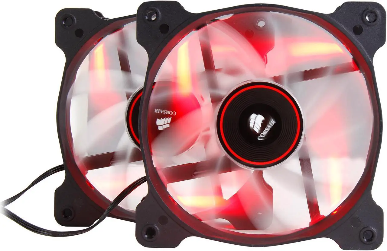Main image of Corsair Air Series AF120 LED 120mm Quiet Edition High Airflow Fan Twin Pack - Red (CO-9050016-RLED)