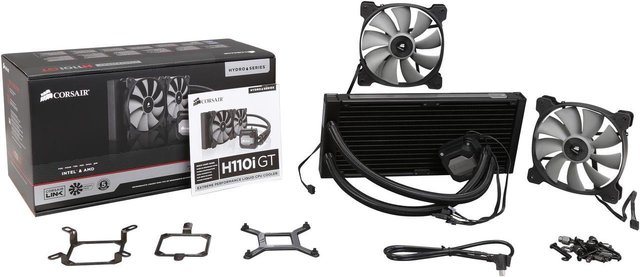 Alt view image 10 of 10 - Corsair Hydro Series H110i GT High Performance Water / Liquid CPU Cooler