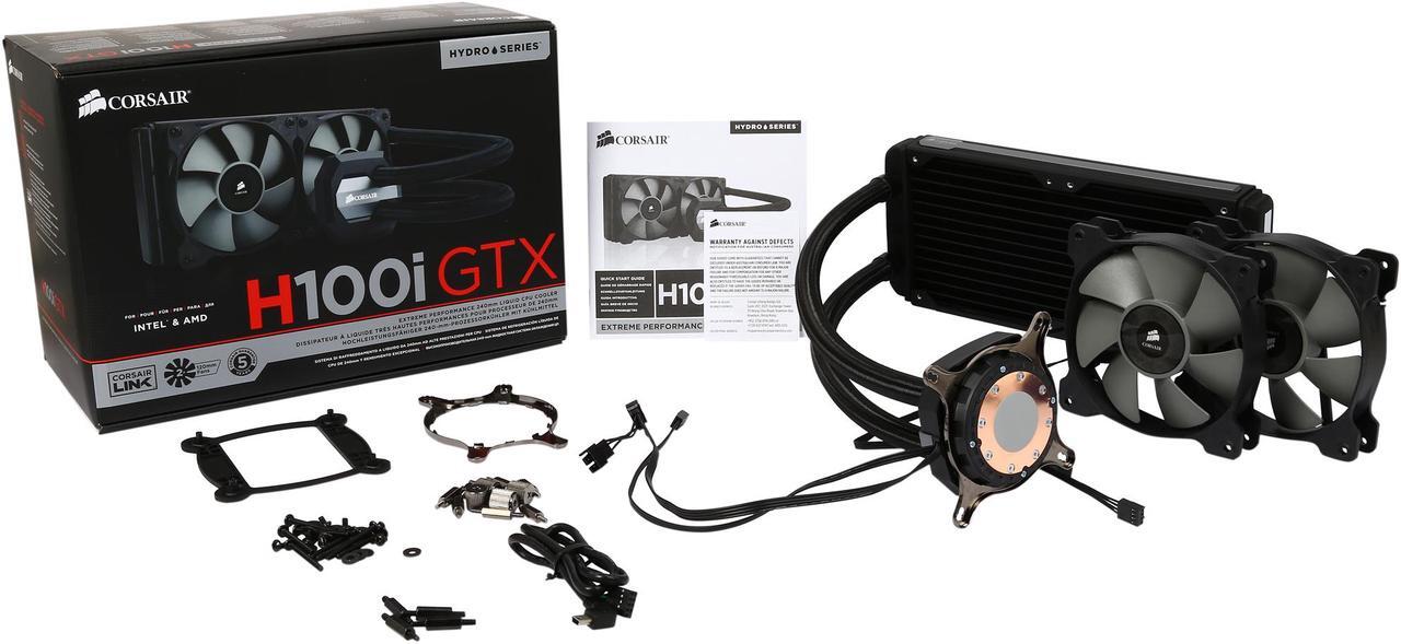 Alt view image 10 of 9 - Corsair Hydro Series H100i GTX Extreme Performance Water / Liquid CPU Cooler. 240mm (CW-9060021-WW)