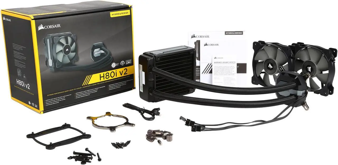 Alt view image 10 of 9 - Corsair Hydro Series H80i V2  Water / Liquid CPU Cooler. 120mm CW-9060024-WW