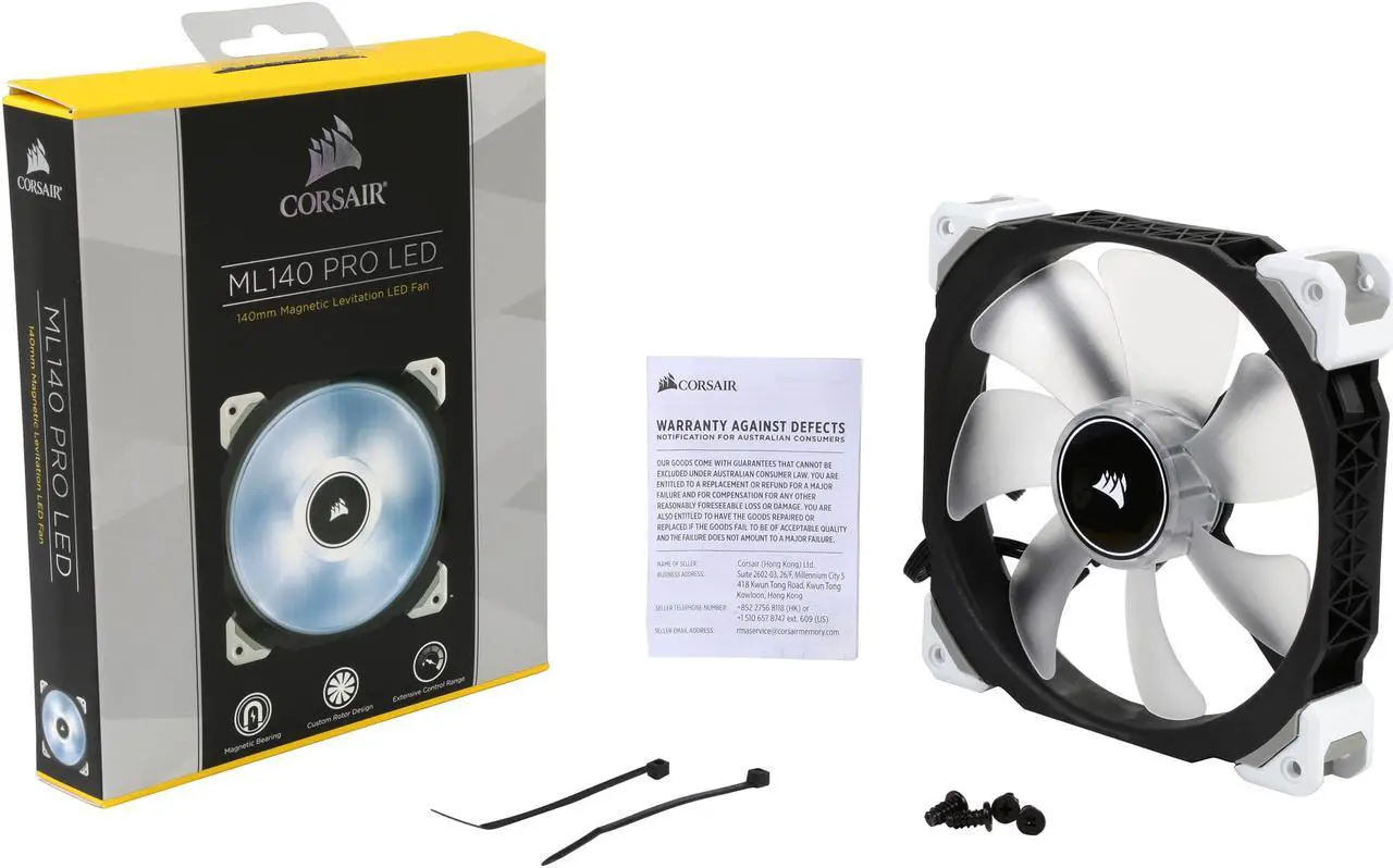 Alt view image 6 of 8 - Corsair ML140 PRO LED CO-9050046-WW 140mm Premium Magnetic Levitation PWM Fan WHITE