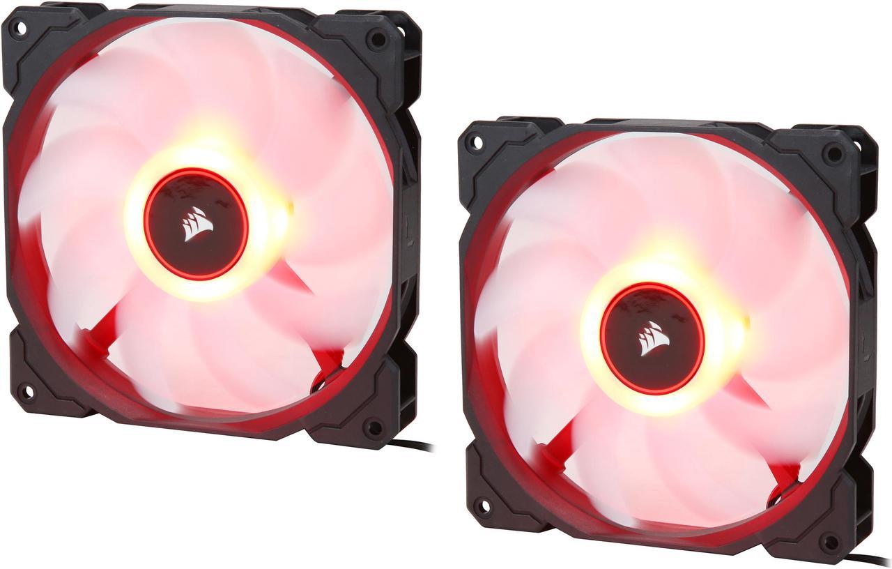 Corsair AF Series AF140 LED (2018) CO-9050089-WW 140mm Red LED Case Fan, 2-Pack