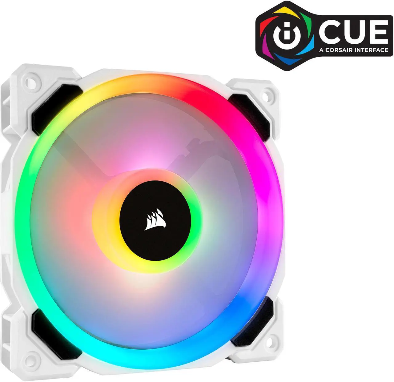 Main image of Corsair LL Series CO-9050091-WW LL120 RGB, 120mm Dual Light Loop RGB LED PWM Fan, Single Pack, White.