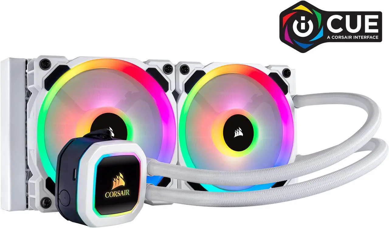 Main image of Corsair Hydro Series, H100i RGB PLATINUM SE, 240mm Radiator, Dual LL120 RGB PWM Fans, Advanced RGB Lighting and Fan Control with Software, Liquid CPU Cooler. (CW-9060042-WW)