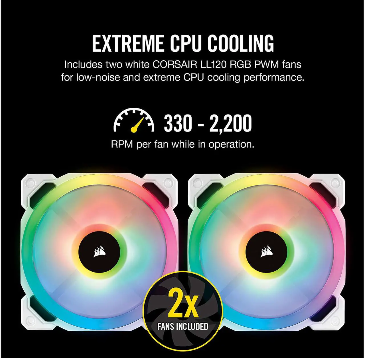 Alt view image 6 of 8 - Corsair Hydro Series, H100i RGB PLATINUM SE, 240mm Radiator, Dual LL120 RGB PWM Fans, Advanced RGB Lighting and Fan Control with Software, Liquid CPU Cooler. (CW-9060042-WW)
