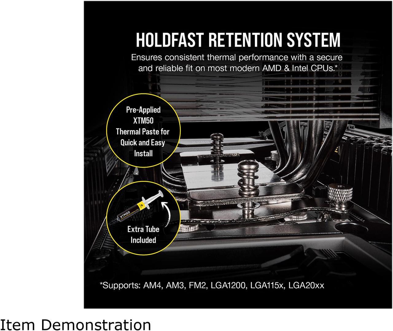 Alt view image 6 of 7 - CORSAIR A500 High Performance Dual Fan CPU Cooler, CT-9010003-WW