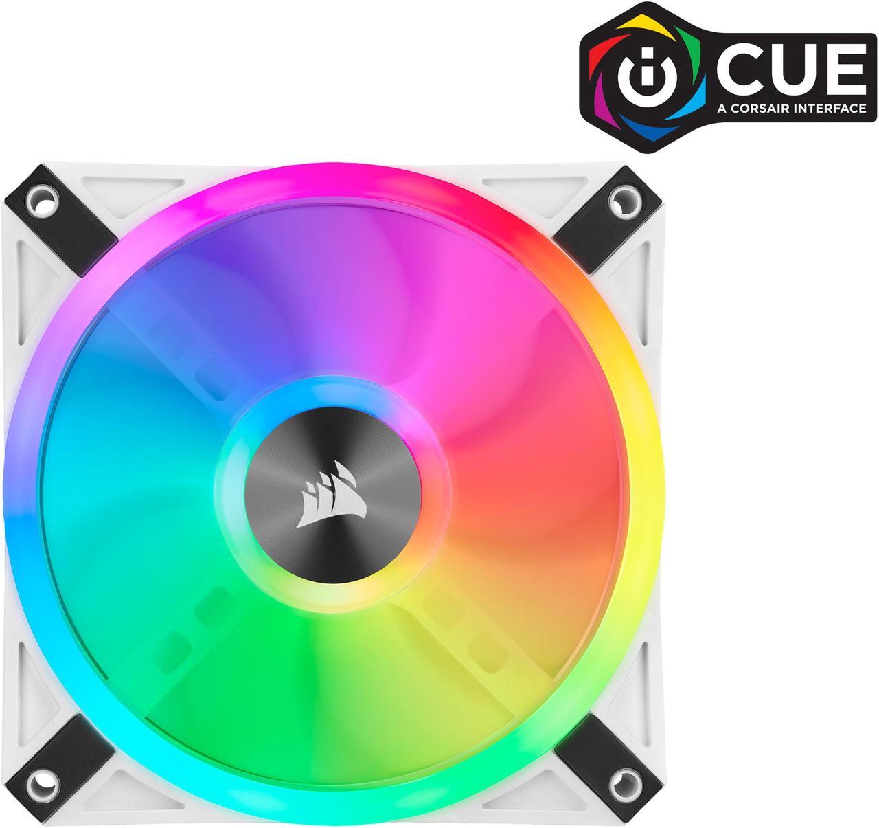 CORSAIR QL Series, iCUE QL120 RGB, 120mm RGB LED PWM White Fan, Single Fan - CO-9050103-WW