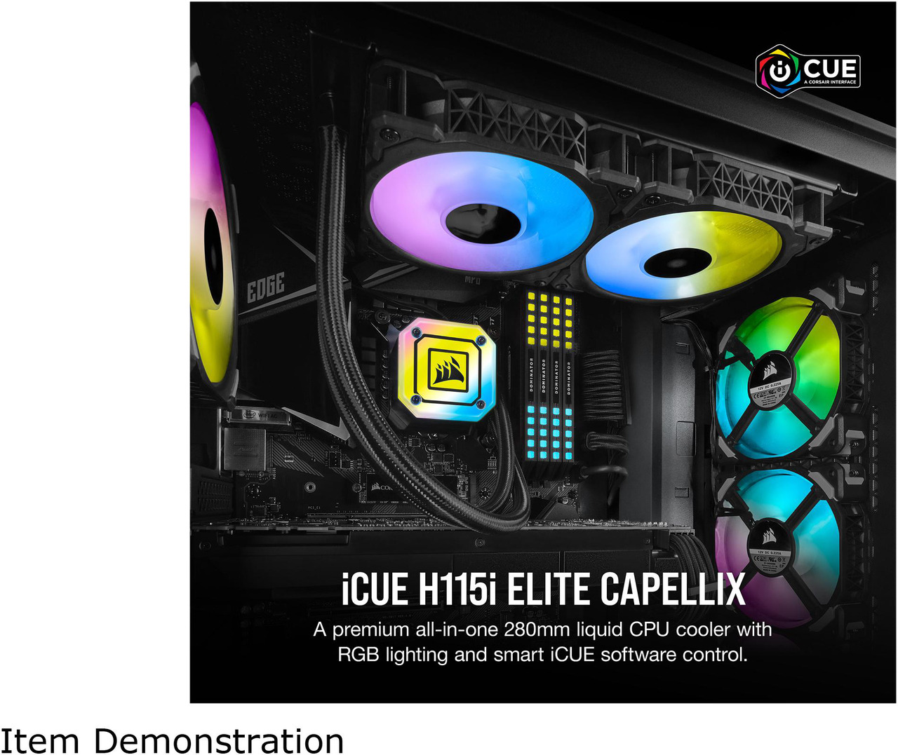 Open Box: Corsair Hydro Series, iCUE H115i ELITE CAPELLIX, 280mm Radiator, Dual ML140 RGB PWM Fans, Powerful iCUE Software, Liquid CPU Cooler LGA 1700 Compatible - Newegg.com - Open Box condition - Image 10