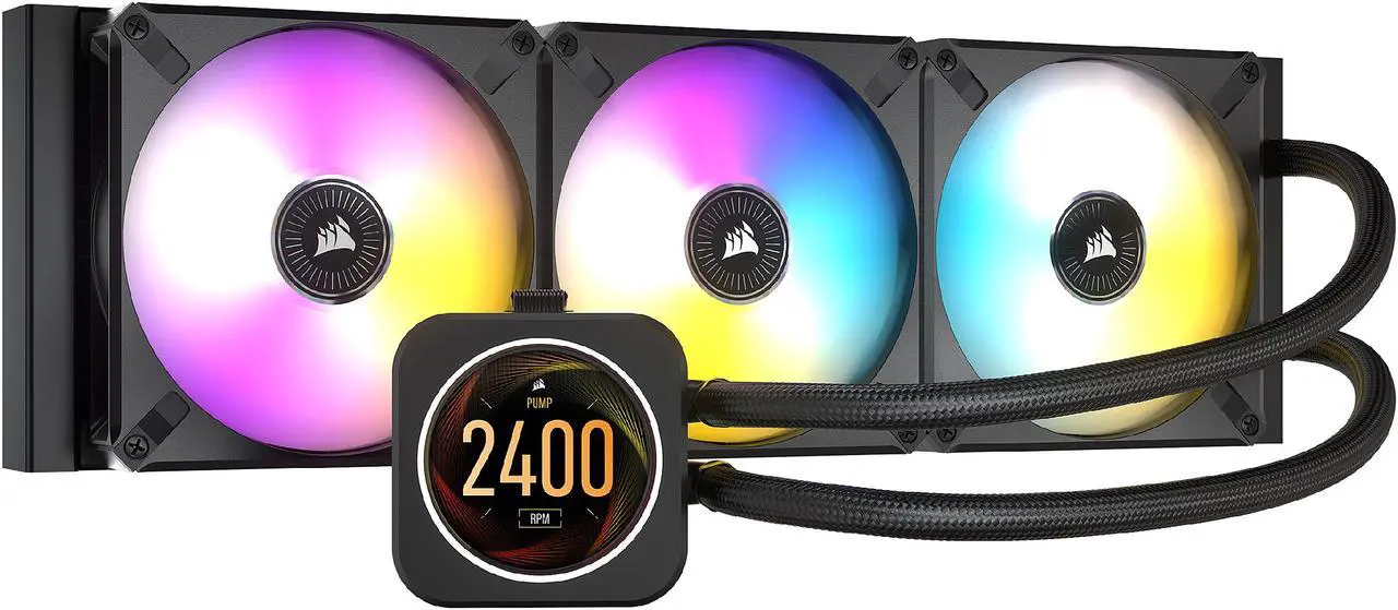 Main image of CORSAIR iCUE H150i ELITE LCD Display Liquid CPU Cooler