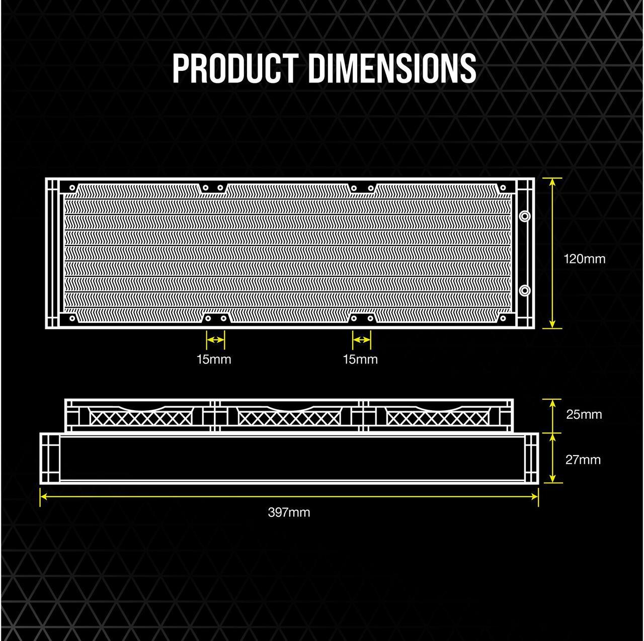 Alt view image 7 of 8 - CORSAIR iCUE H150i ELITE LCD Display Liquid CPU Cooler