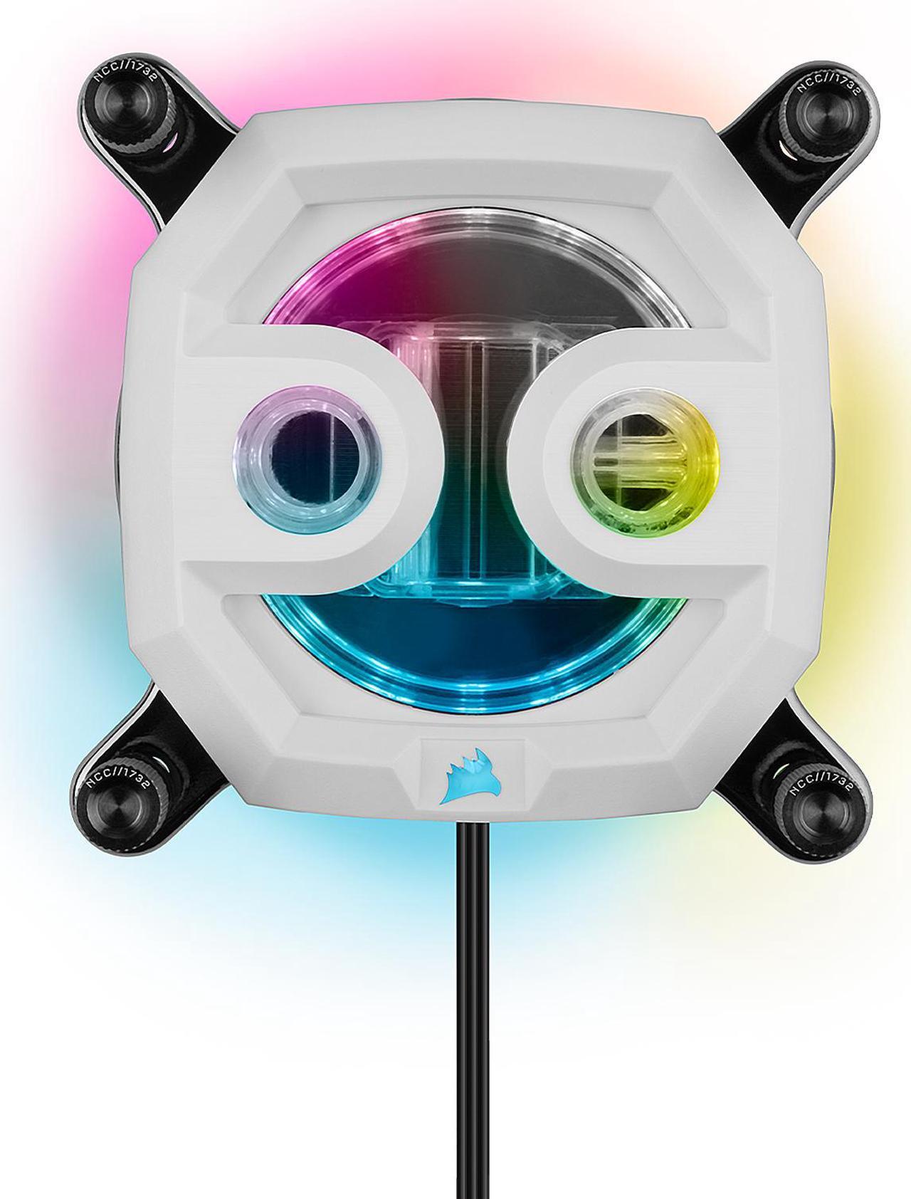 Alt view image 2 of 11 - CORSAIR Hydro X Series XC7 RGB PRO CPU Water Block (1700/1200/AM4) - White