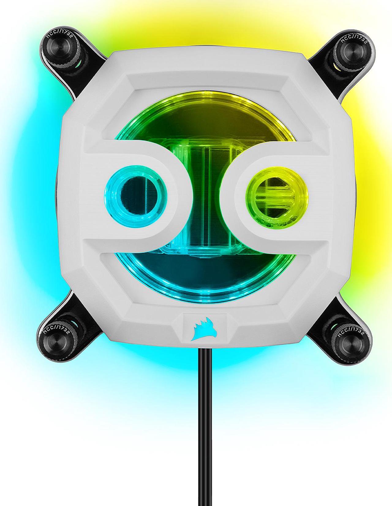Alt view image 3 of 11 - CORSAIR Hydro X Series XC7 RGB PRO CPU Water Block (1700/1200/AM4) - White