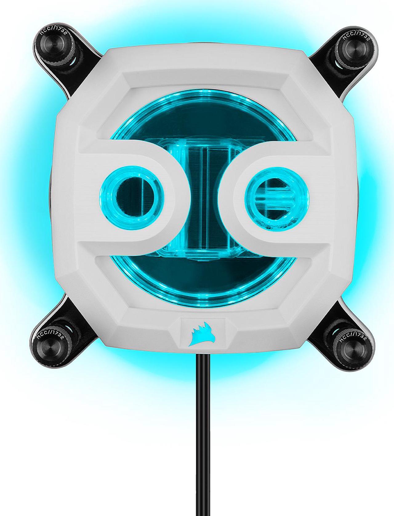 Alt view image 4 of 11 - CORSAIR Hydro X Series XC7 RGB PRO CPU Water Block (1700/1200/AM4) - White