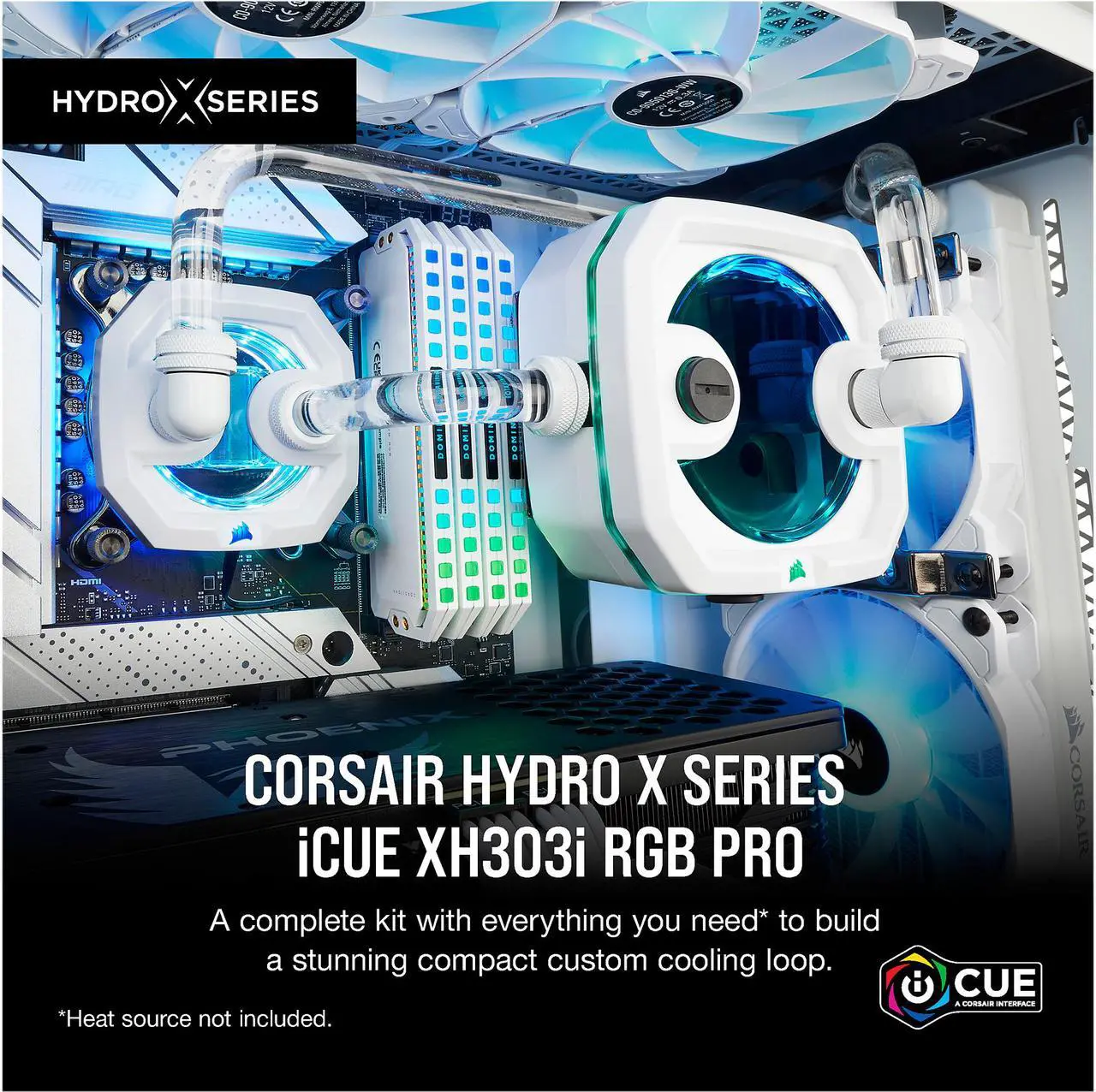 CORSAIR Hydro X Series iCUE XH303i RGB PRO Custom Cooling Kit - White ...