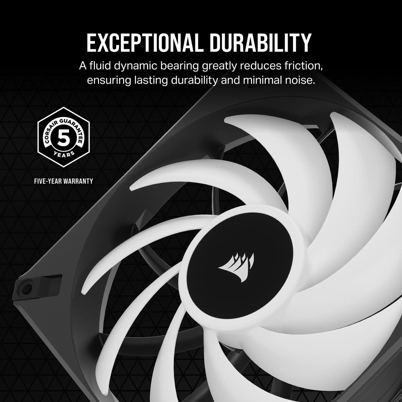 Alt view image 6 of 7 - CORSAIR iCUE AF140 RGB ELITE 140mm PWM Dual Fan Kit - Eight RGB LEDs Per Fan - Included iCUE Lighting Node CORE Controller -  AirGuide Technology