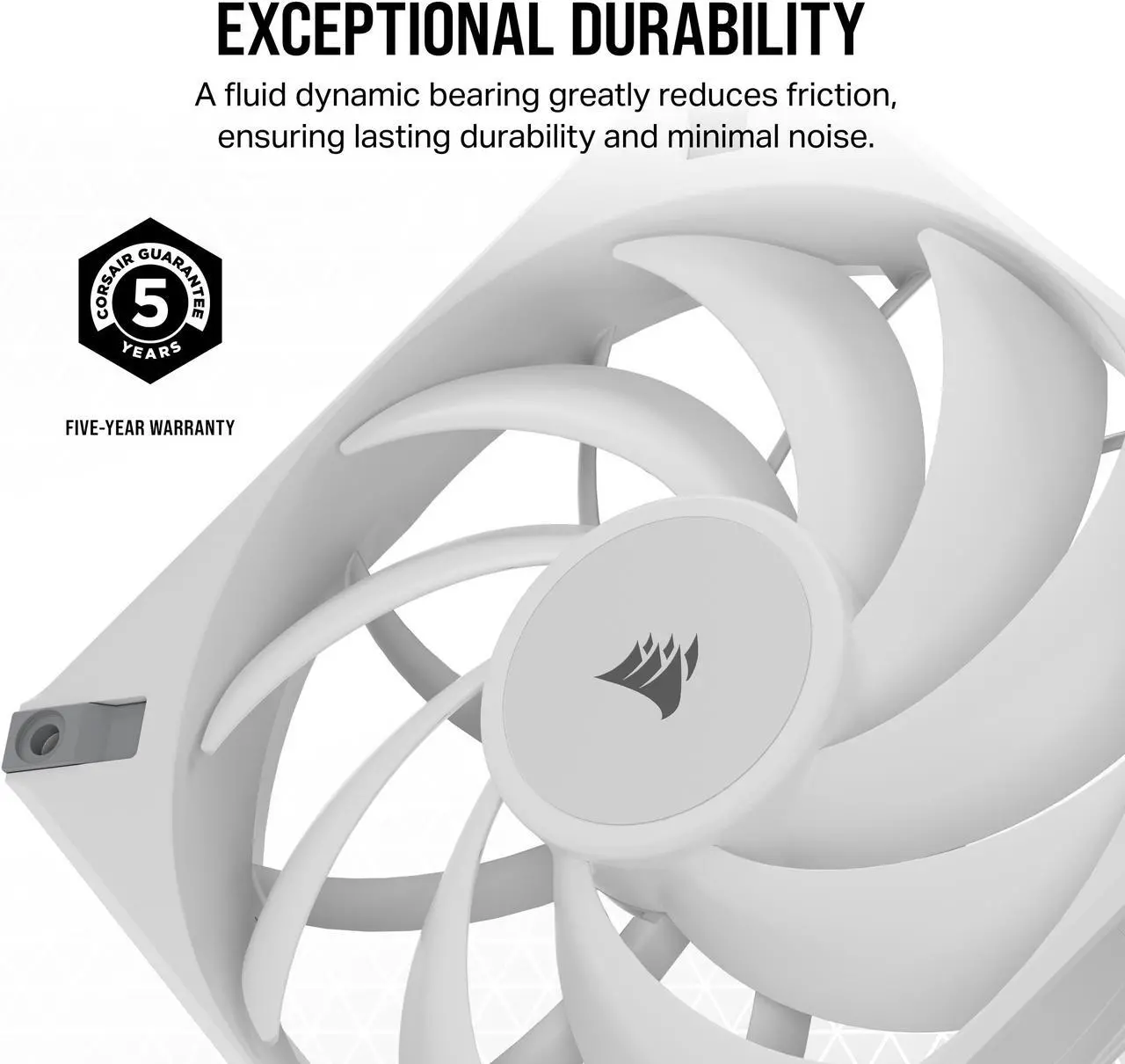Alt view image 6 of 7 - CORSAIR iCUE AF140 RGB ELITE 140mm PWM Dual Fan Kit - White - Eight RGB LEDs Per Fan - Included iCUE Lighting Node CORE Controller -  AirGuide Technology