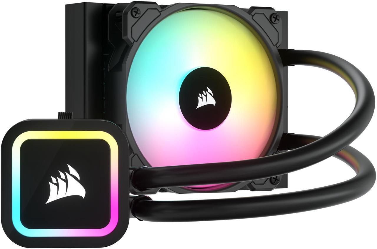 Corsair H60x RGB Elite Liquid CPU Cooler - 16 Dynamic RGB LEDs - SP120 RGB Elite Series PWM Fan with AirGuide Technology - Intel LGA 1851, 1700, 1200, 115X, 2066, AMD AM5/AM4 - Black, 120mm AIO